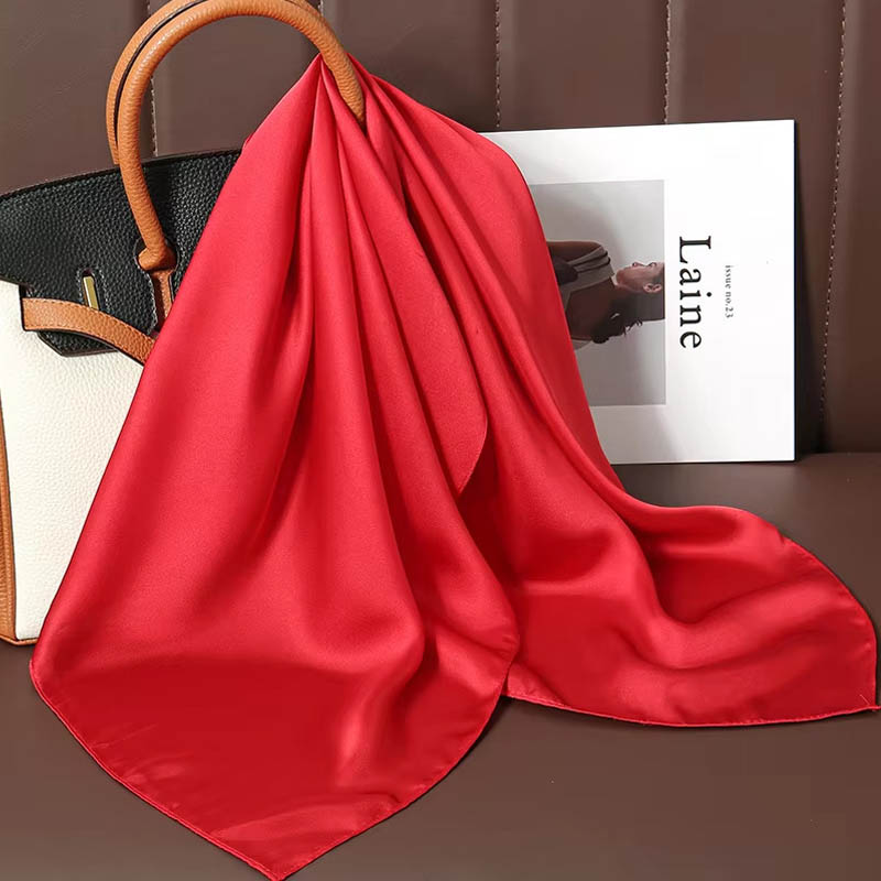 Luxury Bags Office - الفاخرة بلون الحرير وشاح مربع المرأة