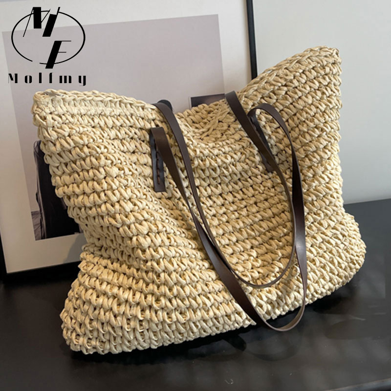 Luxury Bags Big - القش المنسوجة حمل الحقائب عارضة كبيرة