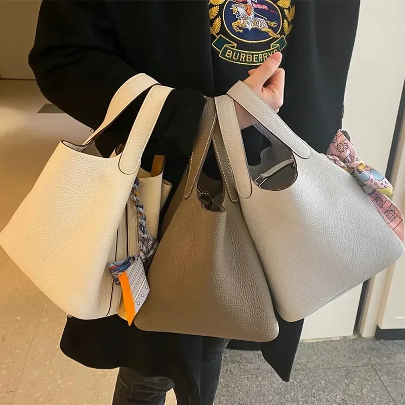 Luxury Bags Office - 2023 جديد التباين اللون جلد البقر