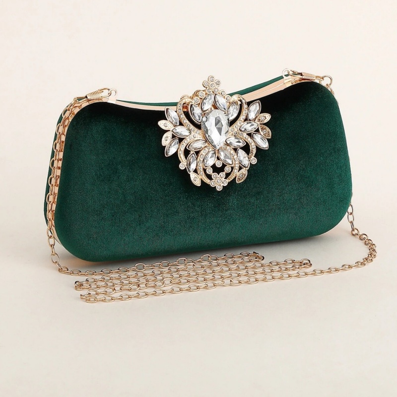 حقيبة يد مخملية خضراء داكنة فا - مراجعة Luxury Bags Reseller وسعره