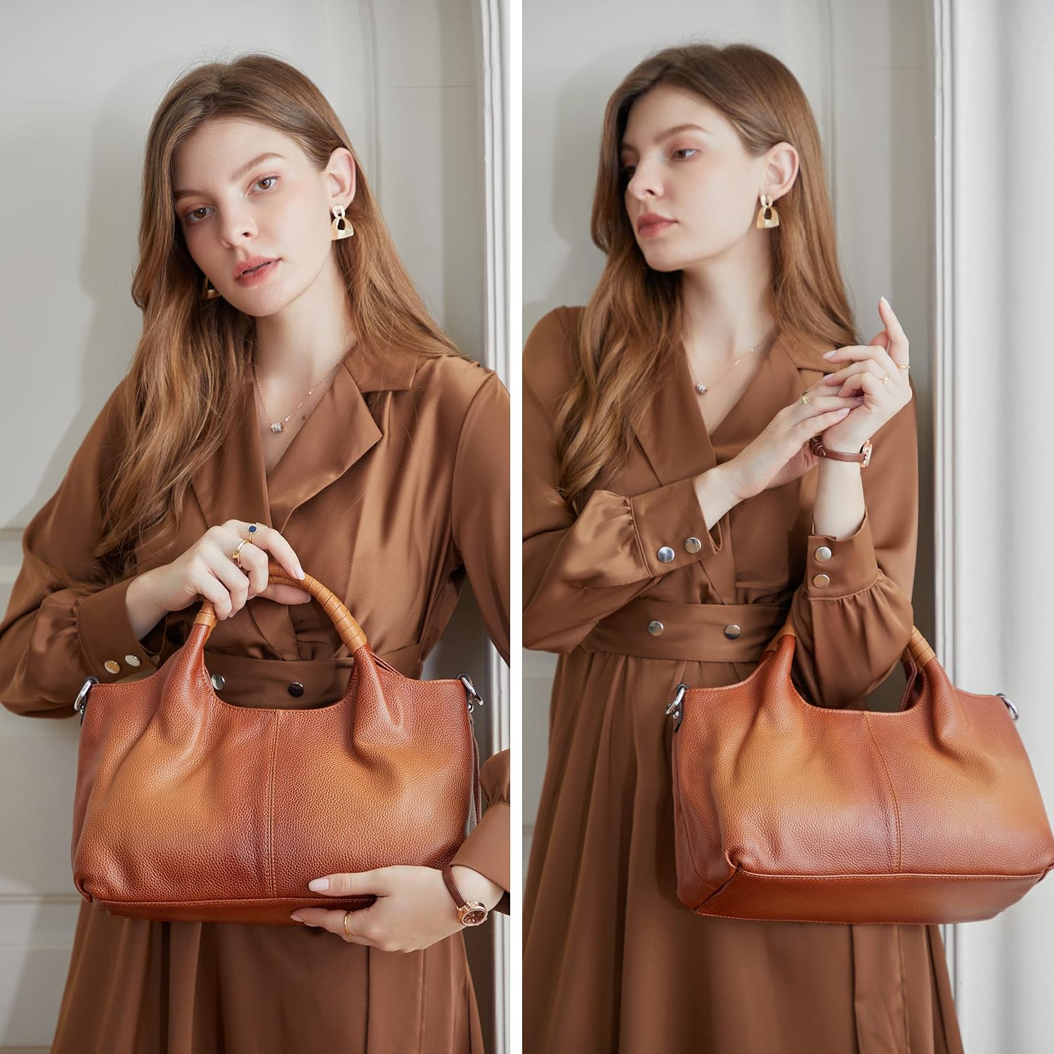 حقائب كتف من الجلد الأصلي وحقا - مراجعة Quiet Luxury Bags Designer وسعره