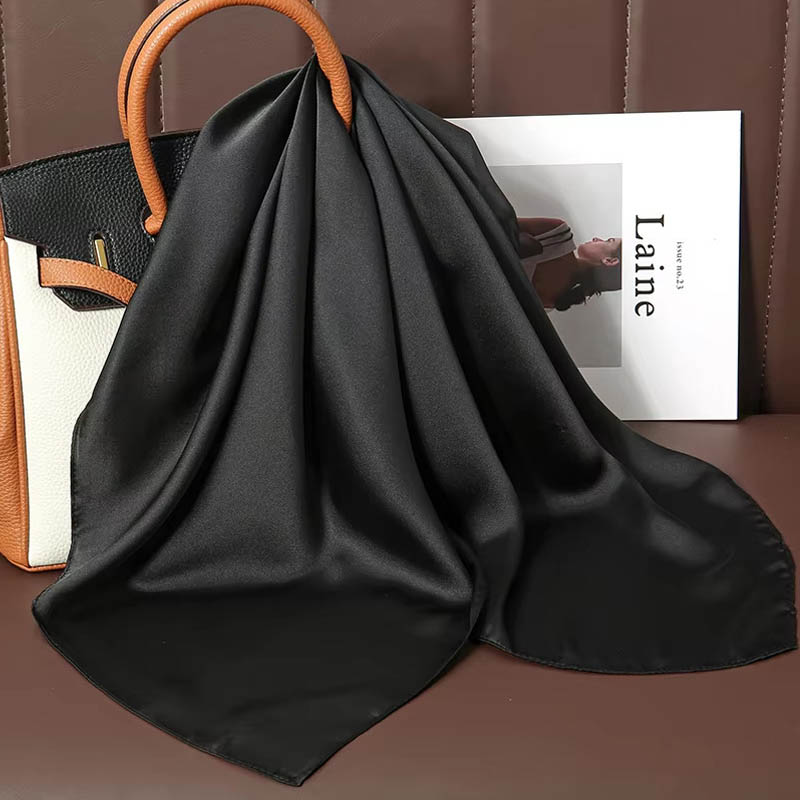 الفاخرة بلون الحرير وشاح مربع  - مراجعة Luxury Bags Office وسعره